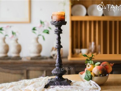 Chân nến cổ điển hoàng gia 1 ngọn cắm nến cây taper H-CHN-17